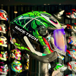 CAPACETE RACE TECH PLAY - SNAKE GREEN MESMO CASCO DO AGV BLADE