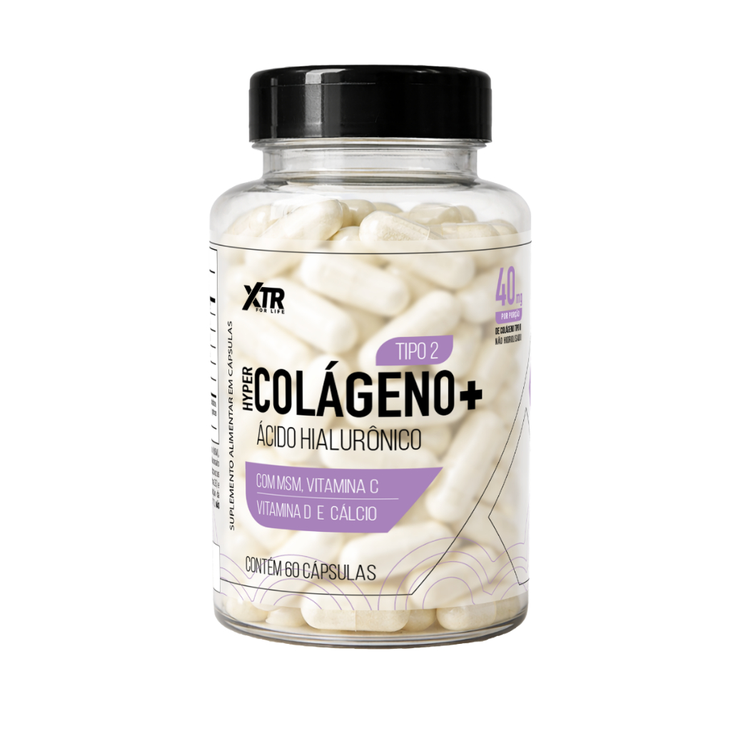 Colágeno Tipo 2 Ácido Hialurônico 60 Cáps Vitamina C D Cálcio Msm