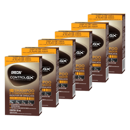 Kit 6x Grecin Control GX Shampoo e Condicionador 2x1 118ml