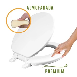 Assento Sanitário  S/Almofadado C/ Tampa de Vaso Universal Branco Premium