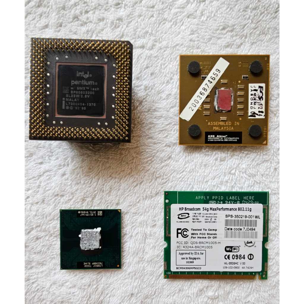 Processadores Lote Intel e AMD  e Placa de Wifi HP