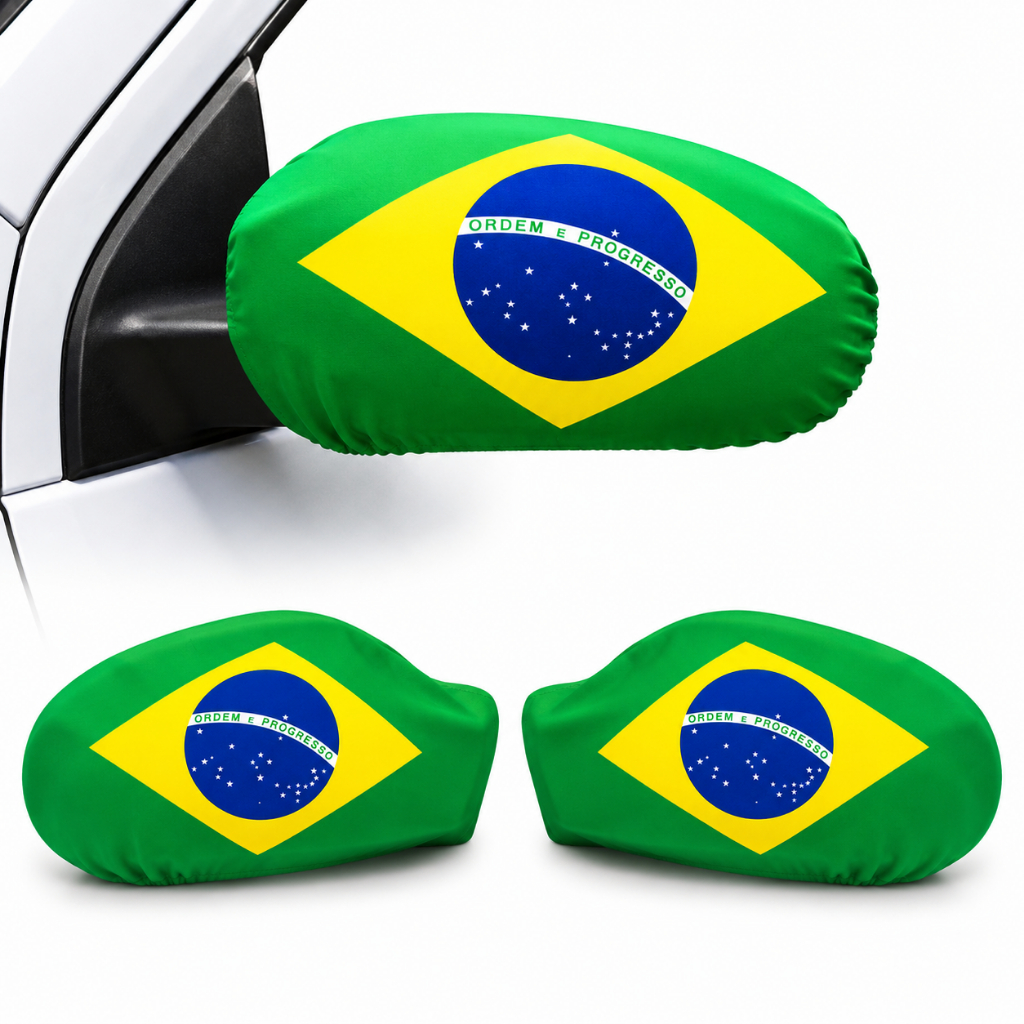 Par De Retrovisor Copa Do Mundo Bandeira Do Brasil Torcedor, Decoração