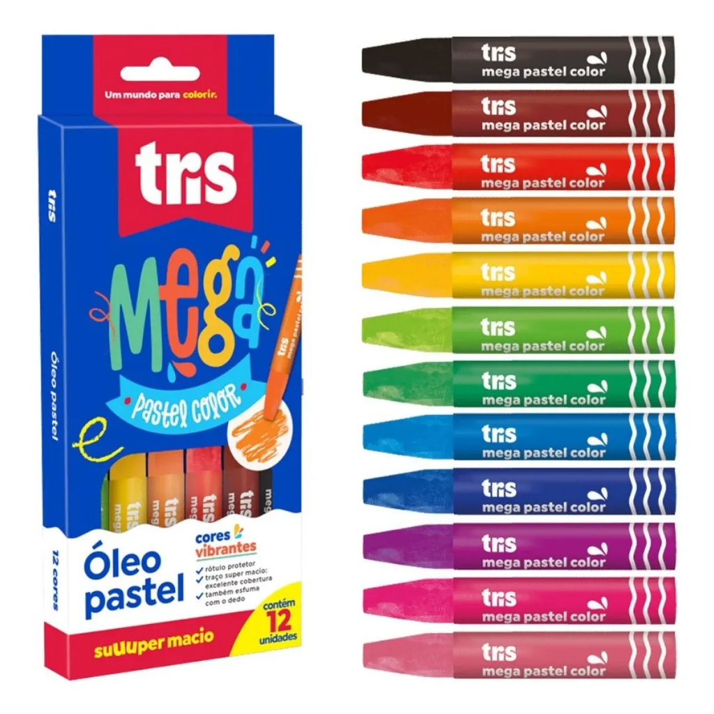 GIZ MEGA PASTEL COLOR ÓLEO C/12
