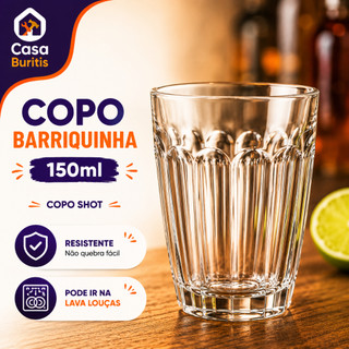 Copo Dose Whisky Nadir Barriquinha 150Ml Copo Shot De Vidro Copo de Dose Personalizado Kit Diversos