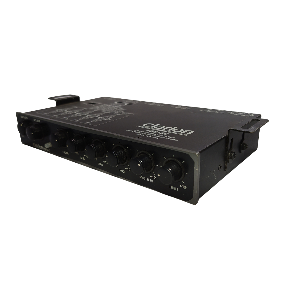 Equalizador Gráfico Clarion EQS560 de 5 Bandas com Crossover para Subwoofer e Controle de Nível - Usado