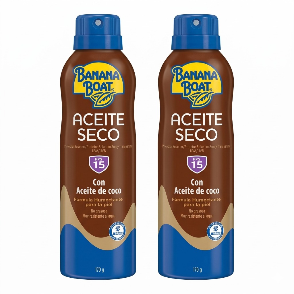 Kit com 2 bronzeador spray banana boat 15FPS 170g cada