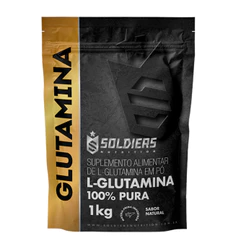 L-Glutamina Suplemento Nutricional 100% Pura e Importada - Soldiers Nutrition Aminoácido Recuperação Muscular