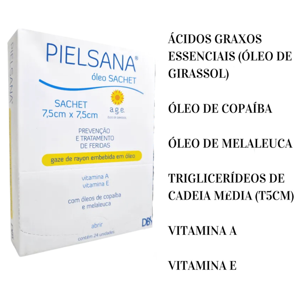 Sache Gaze Rayon Com Óleo De Girassol 7,5x7,5 Pielsana