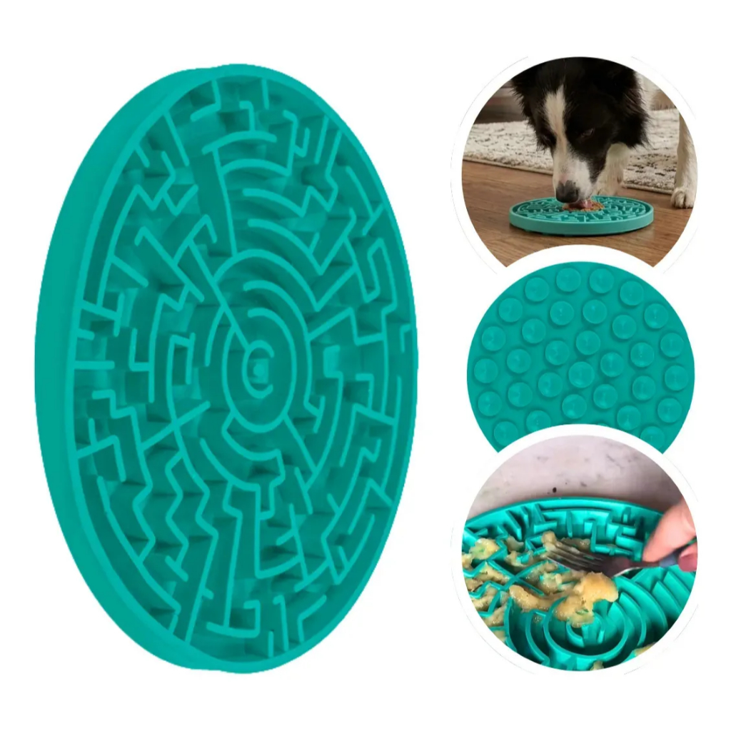Comedouro Labirinto Pet Games Tapete De Lamber Ração Úmida Para Cães E Gatos Tamanho Pequeno (P)