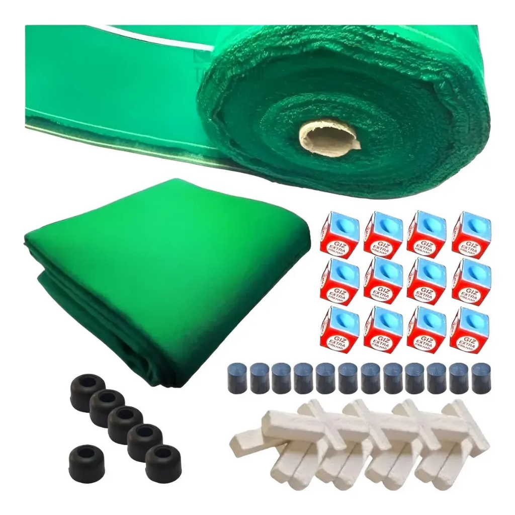 Pano Tecido Para Mesa De Sinuca 2,25 M X 2,00 M + Kit Reparo