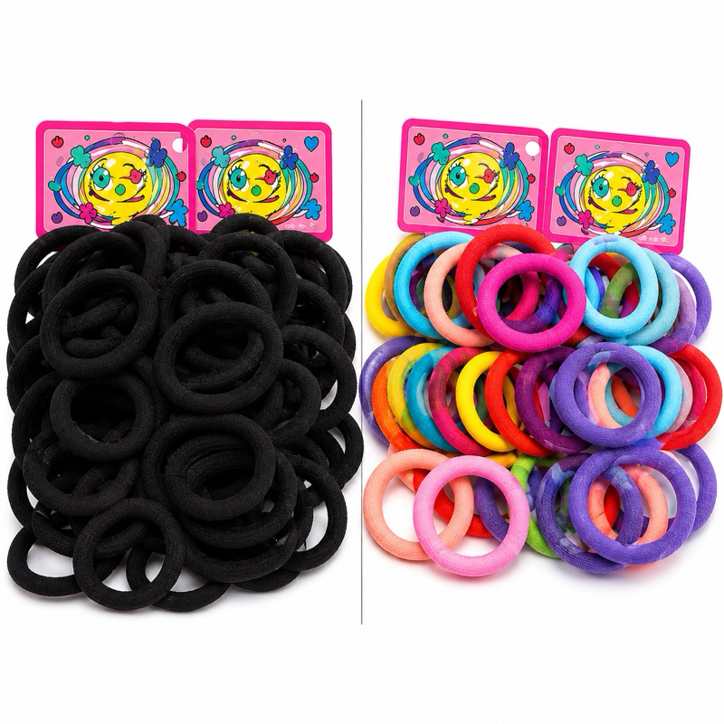 Kit 72 Unidades De Xuxinhas Coloridas Resistentes Elástico De Cabelo