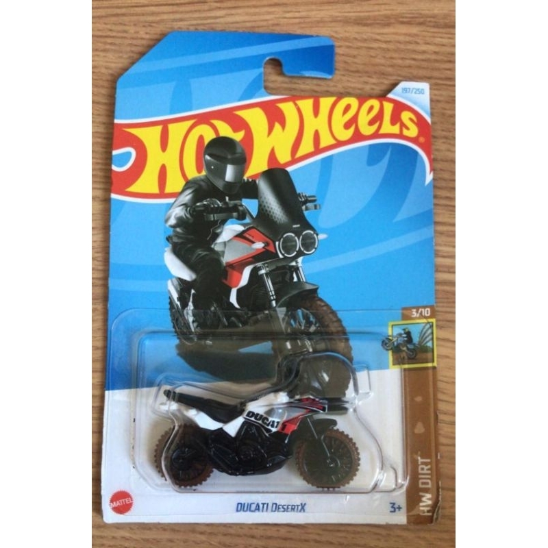 Hot Wheels Ducati DesertX Branca - Miniatura Moto HW Dirt 197/250