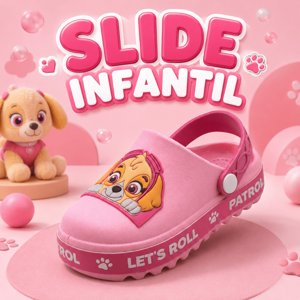 Sandália Infantil Menina Slide Confortável Leve Antiderrapante Uso Diário