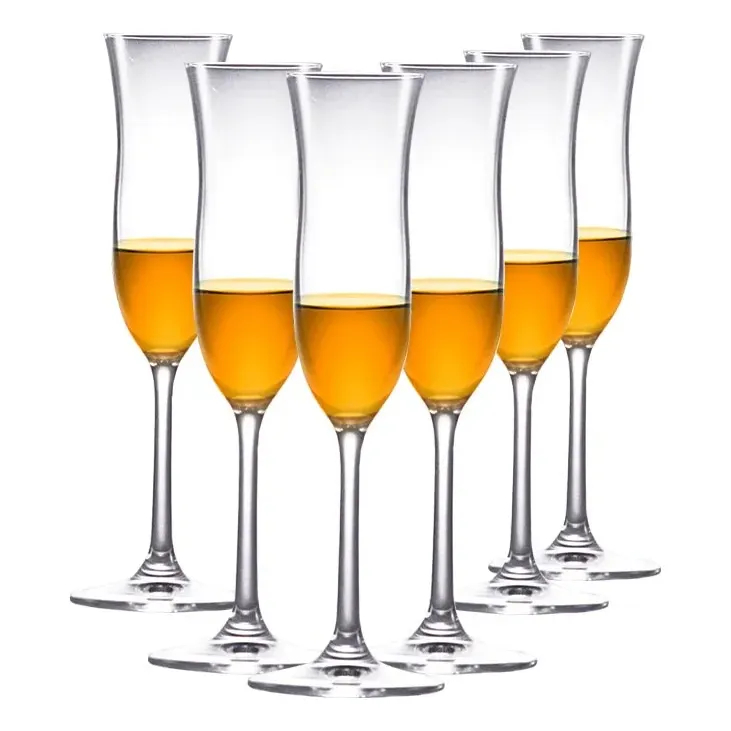 Jogo 6 Taças Cristal Grappa Glass Classic 210ml, Taças de Cristal Licor e Destilados - Ruvolo