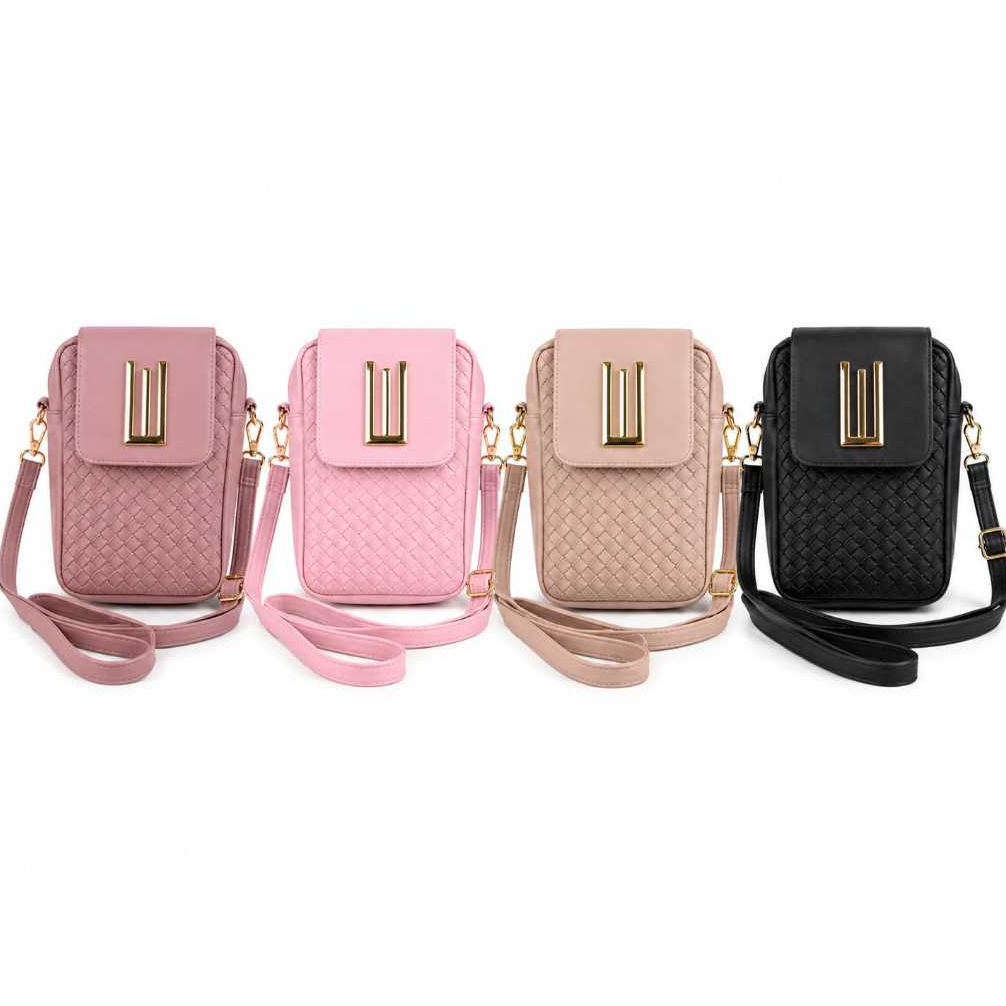 Bolsa Feminina Transversal Pequena Premium Couro Ecológico Elegante Moderna