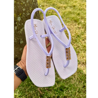 Sandália Feminina Bico/Quadrado de dedo Macia com Strass Brilhante  Moda Premium Tendencia  Casual dia a dia confortável
