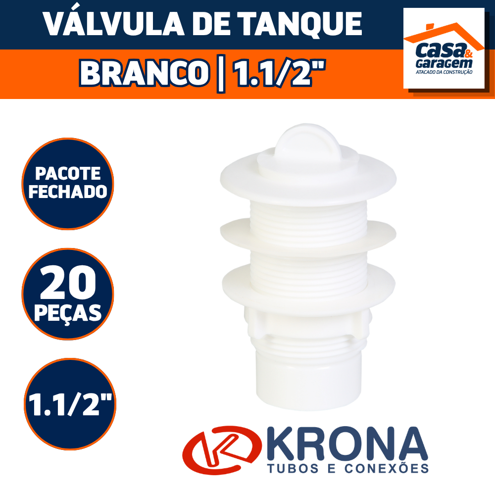 Kit Com 20 Válvula Tanque 1.1/2" V9 813 Krona