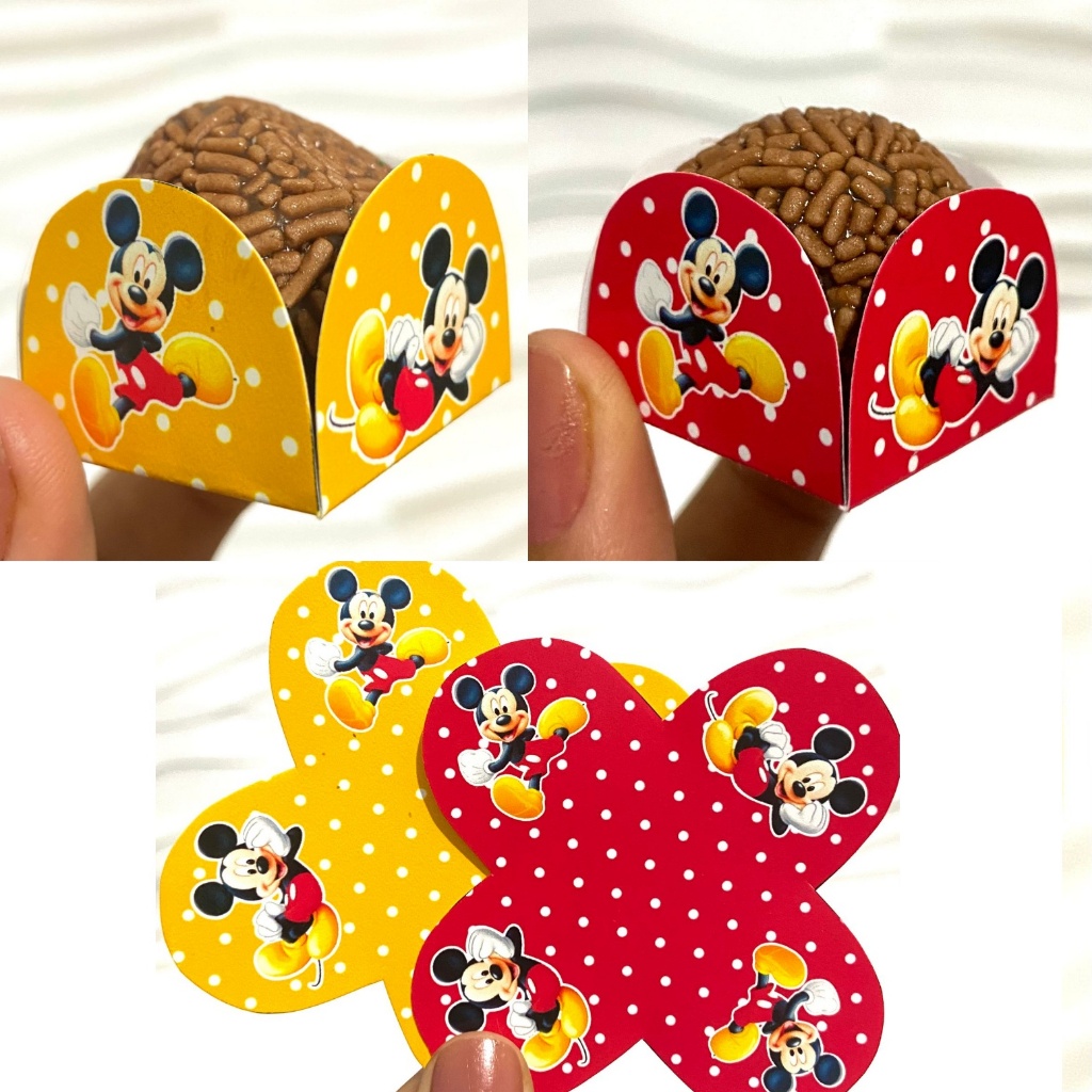 Forminha para Doces Mickey Mouse | Porta Brigadeiro e Beijinho | Personalizado Festa Infantil