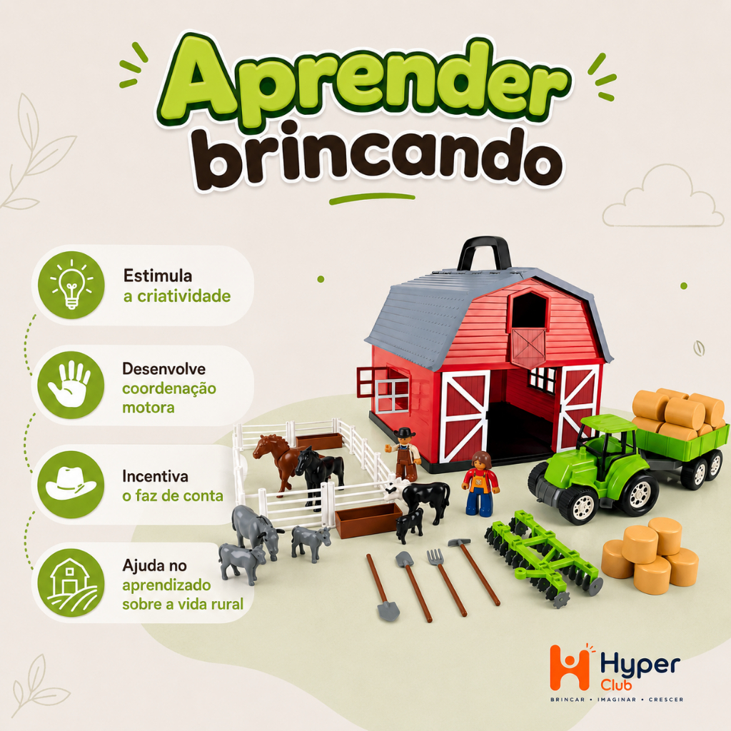 fazendinha infantil completa kit fazendinha para brinquedoteca fazenda Grande completa 40 Peças