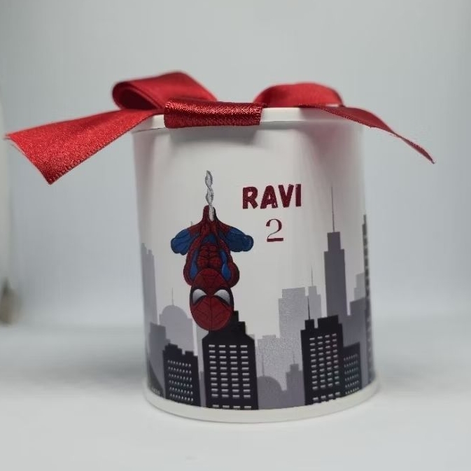 Tubolata Personalizada Homem aranha– Lembrancinha com Nome | Chá de Bebê, Aniversário e Mesversário, casamento
