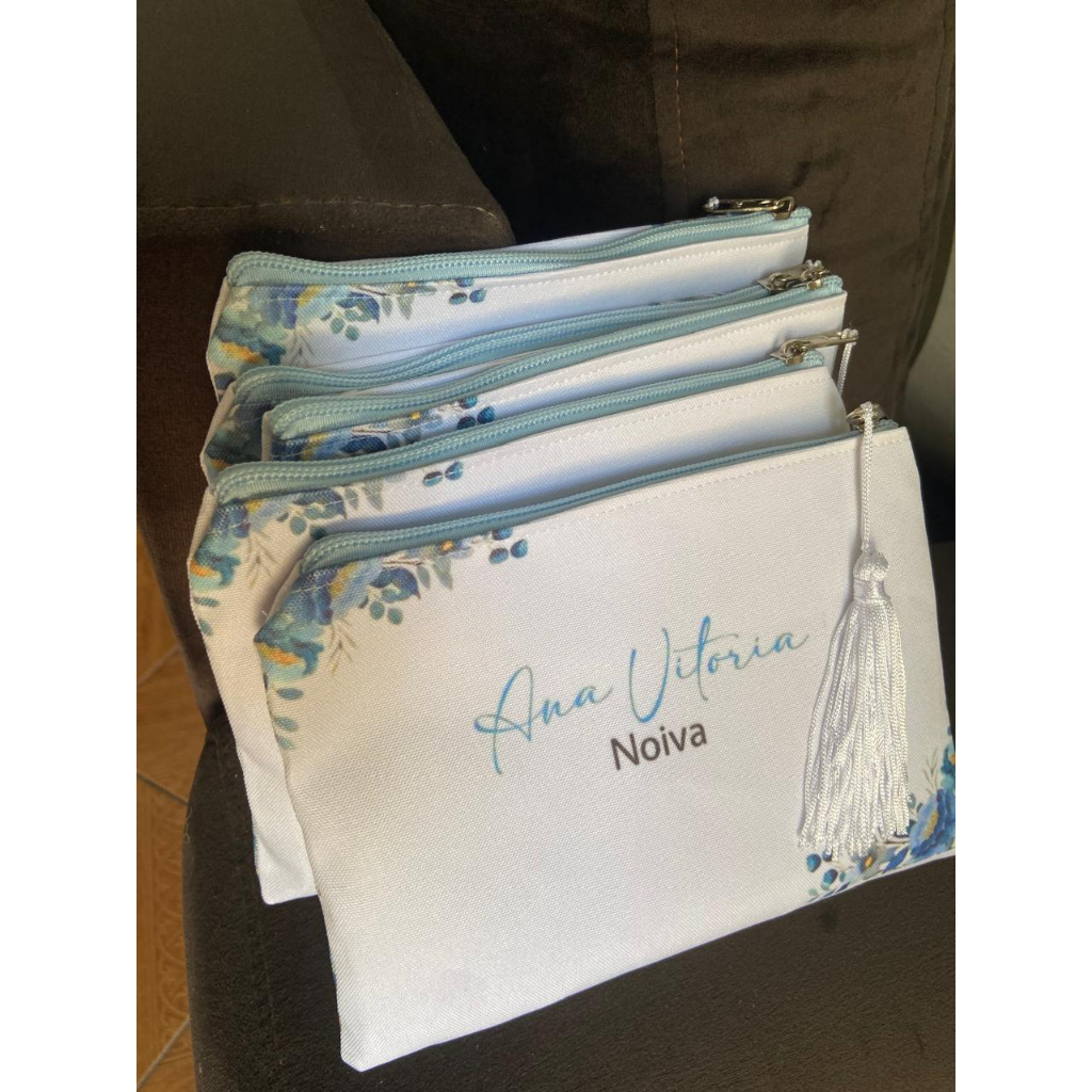 kit com 10 Necessaire Personalizada Com Nome Para Casamento madrinhas Formatura Daminha lembrancinha Aniversário 15 Anos
