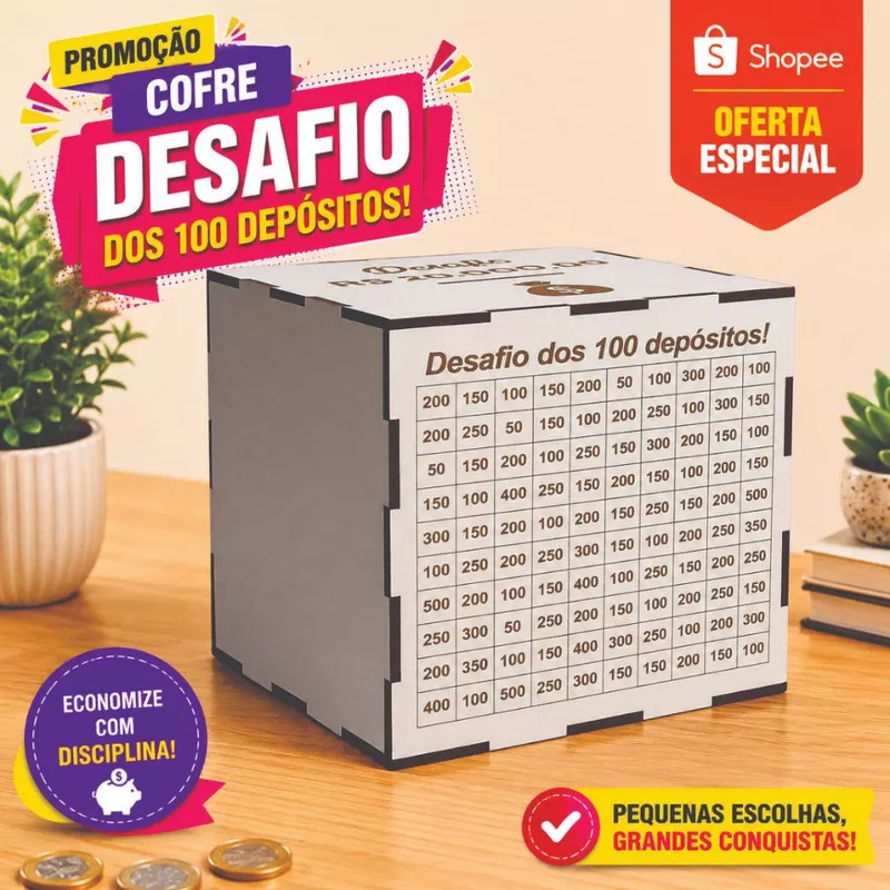 Desafio Cofre: 67% Off! 💰