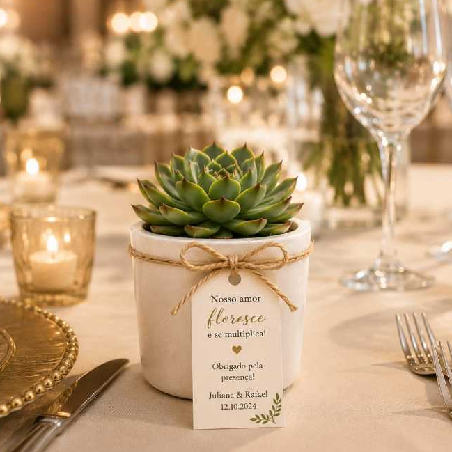 Kit Vasinhos Artesanais Decorativos Eventos Com Suculentas Pesonalizados