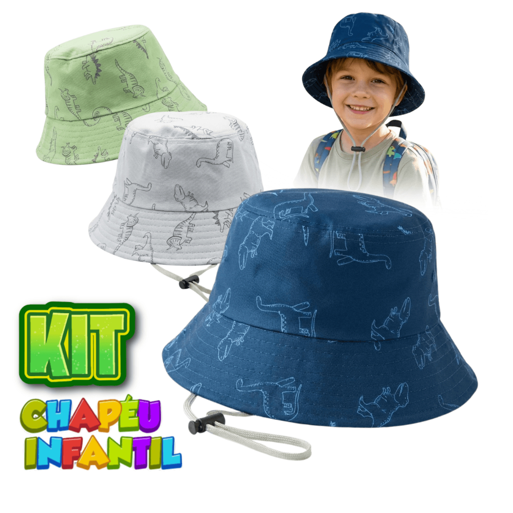 Chapéu de praia Infantil UV Bucket Infantil Menino Chapéu de praia masculino com Cordinha