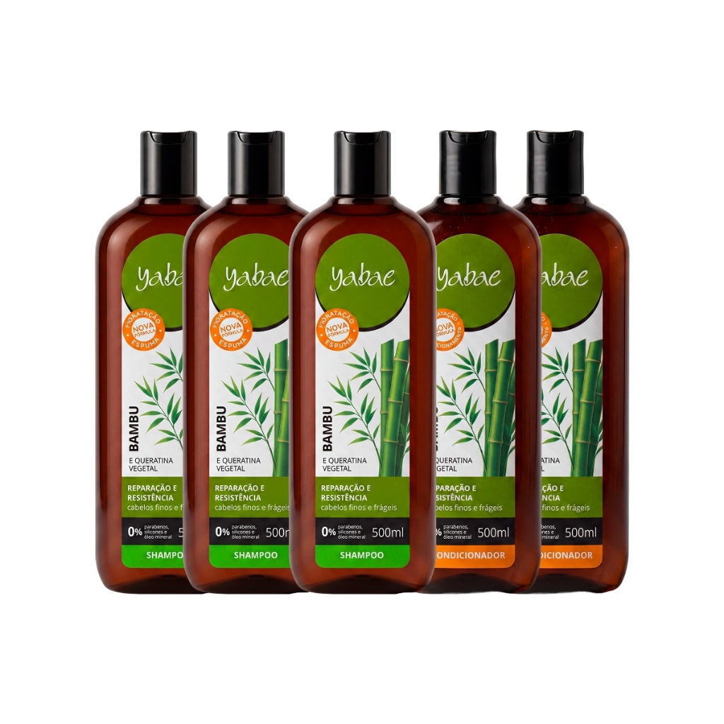 Shampoo e Condicionador Bambu e Queratina - Yabae