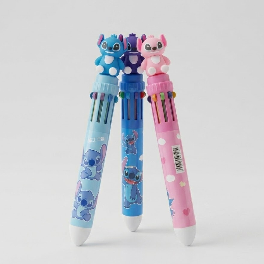 Caneta Stitch 10 Cores papelaria