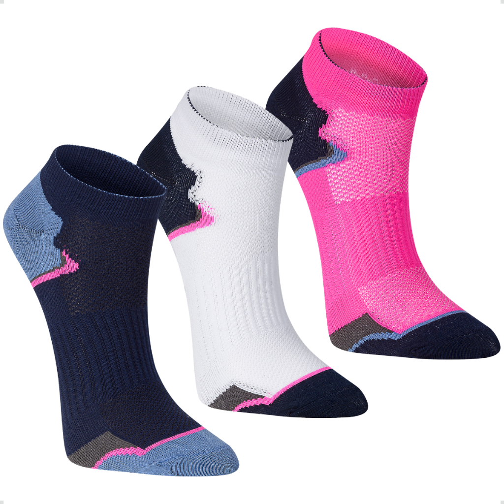 Kit 3 Pares Meia Poliamida Invisível Respirável Esportiva Academia Treino Macia