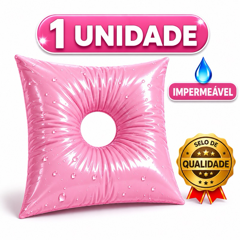 Almofada Vazada Facial Impermeável Maca Estética Massagem Pós Cirúrgico D33