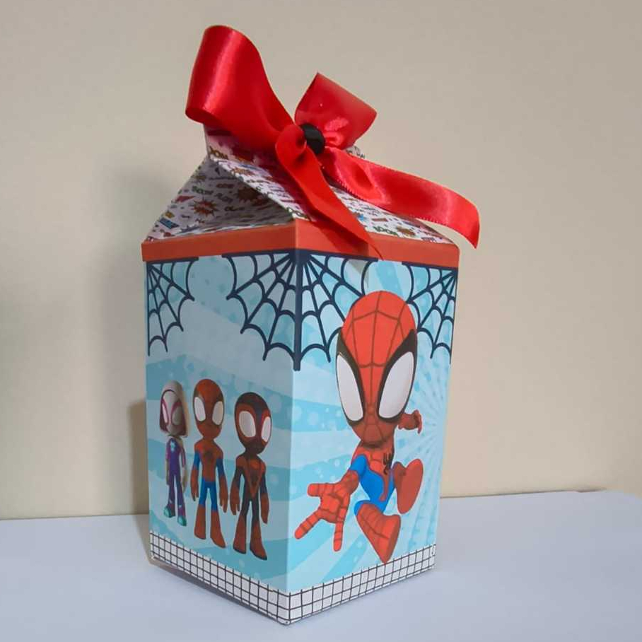 pegue e monte CAIXA MILK PERSONALIZADA HOMEM ARANHA BABY FESTA HOMEM ARANHA LEMBRANCINHA HOMEM ARANHA
