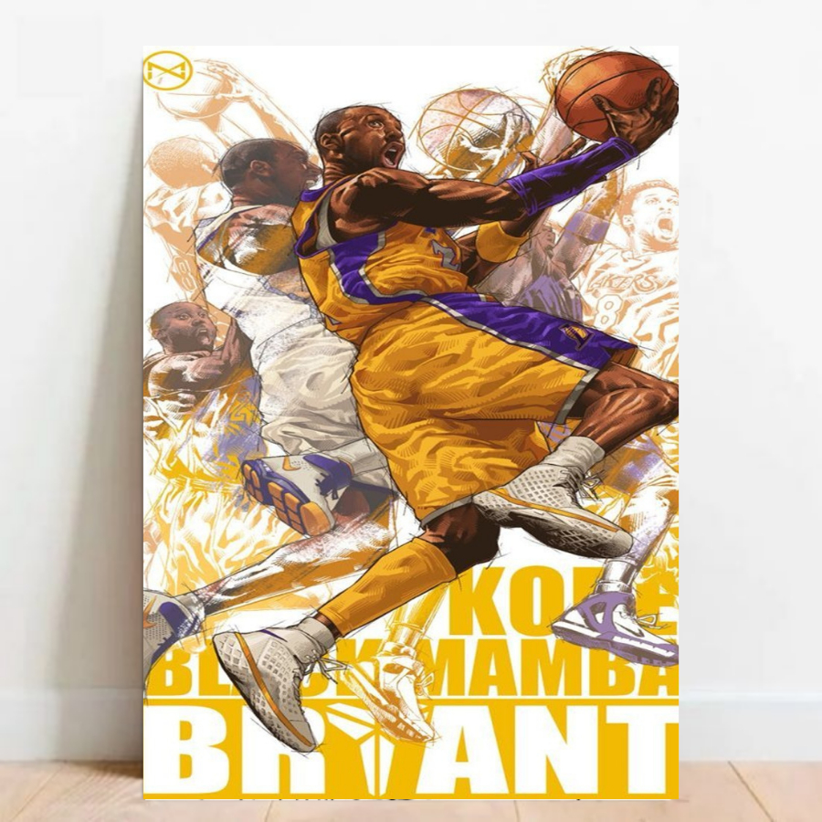 Quadro Placa Decorativa Kobe Bryant Lenda Basquete NBA jogador Esporte 016