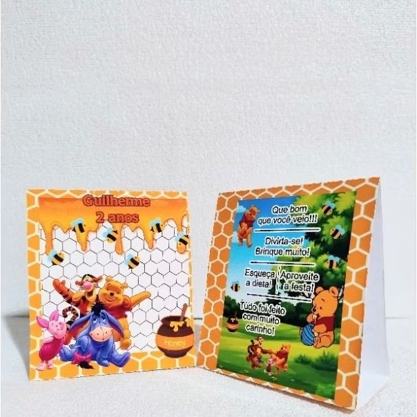 plaquinhas personalizadas ursinho Pooh, festa infantil, lembrancinhas, aniversário,diversos temas