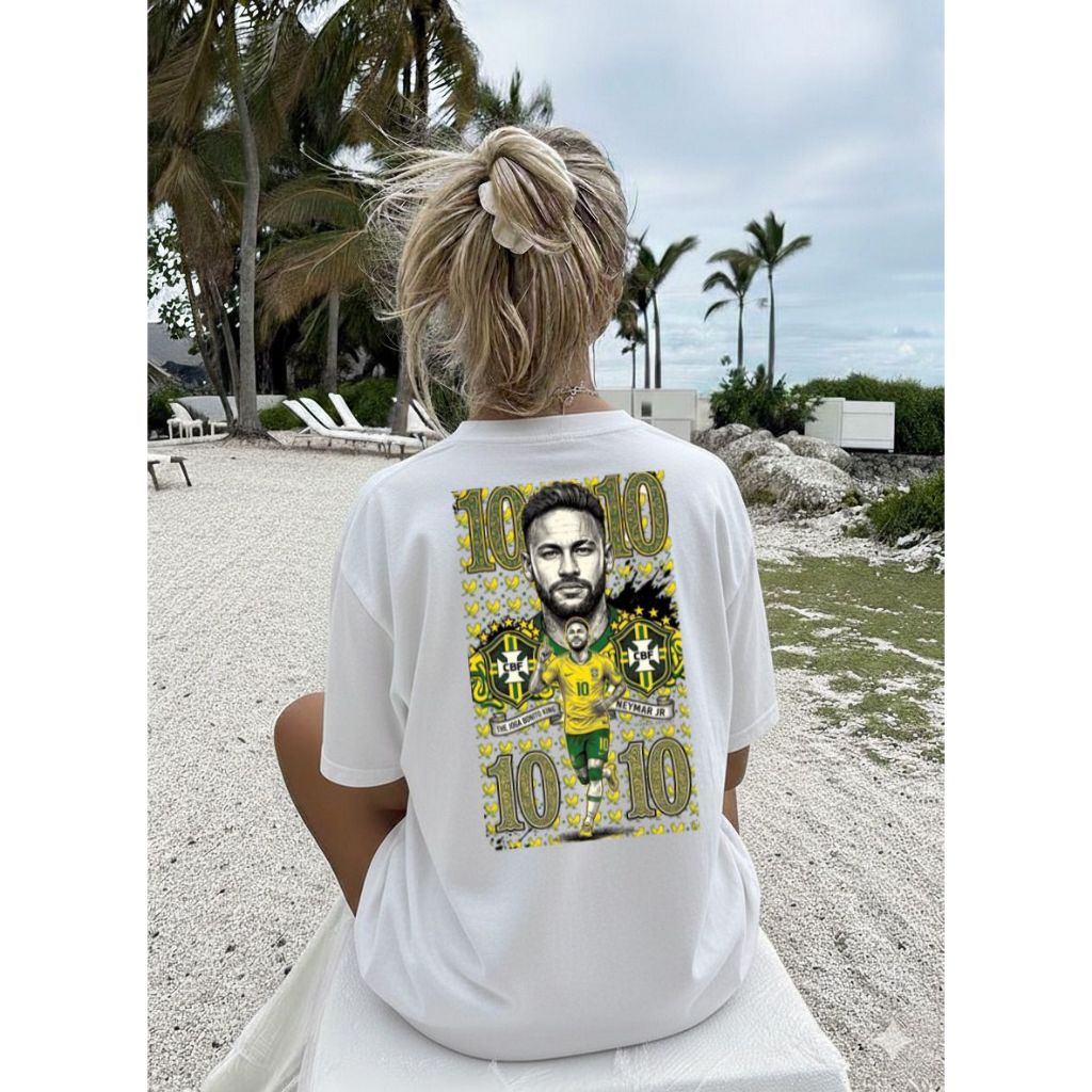 Camiseta tradicional camisa feminina100%algodão natureza brasilidades delicada brasil futebol