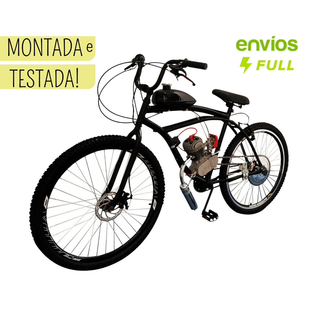 Bicicleta Motorizada Spitfire 80cc ARO 29 FREIO A DISCO SELIM DUAS MOLAS (MONTADA e TESTADA)