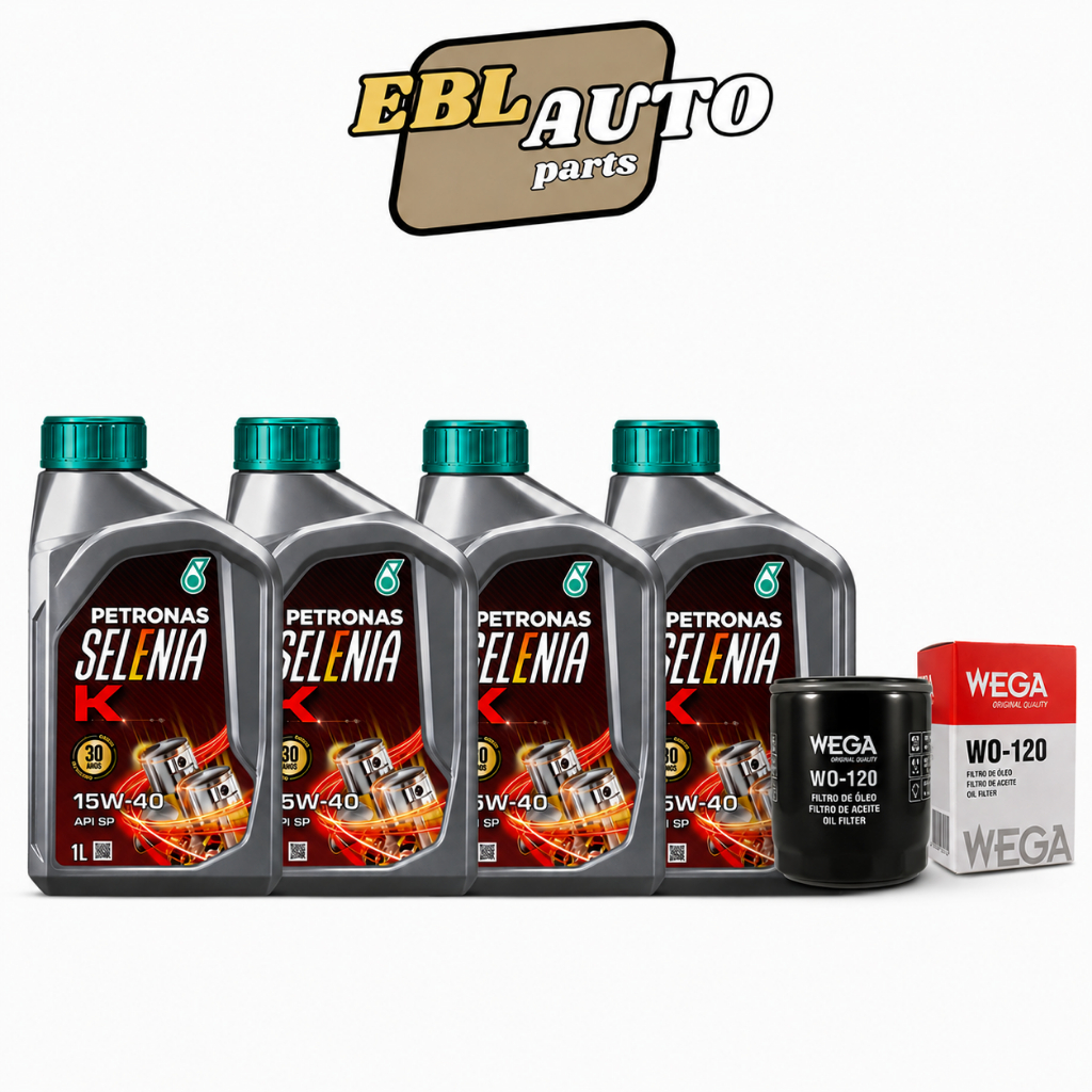 Kit 4 Litros Óleo Selenia K 15w40 Api Sp Semissintético com filtro wega wo 120