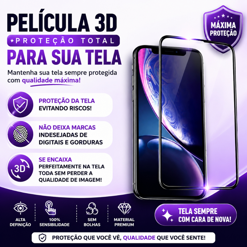 Pelicula 3D 9D de Vidro Temperado Full Cover Para LG K40S / K50S / K51S / K22 PLUS / K71 / K61 / K52