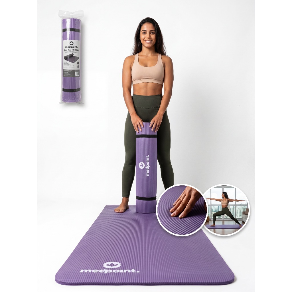Tapete de ioga yoga Profissional NBR 10mm macio Pilates Ginastica 183x60 Antialergico Colchonete - Escolha a cor!