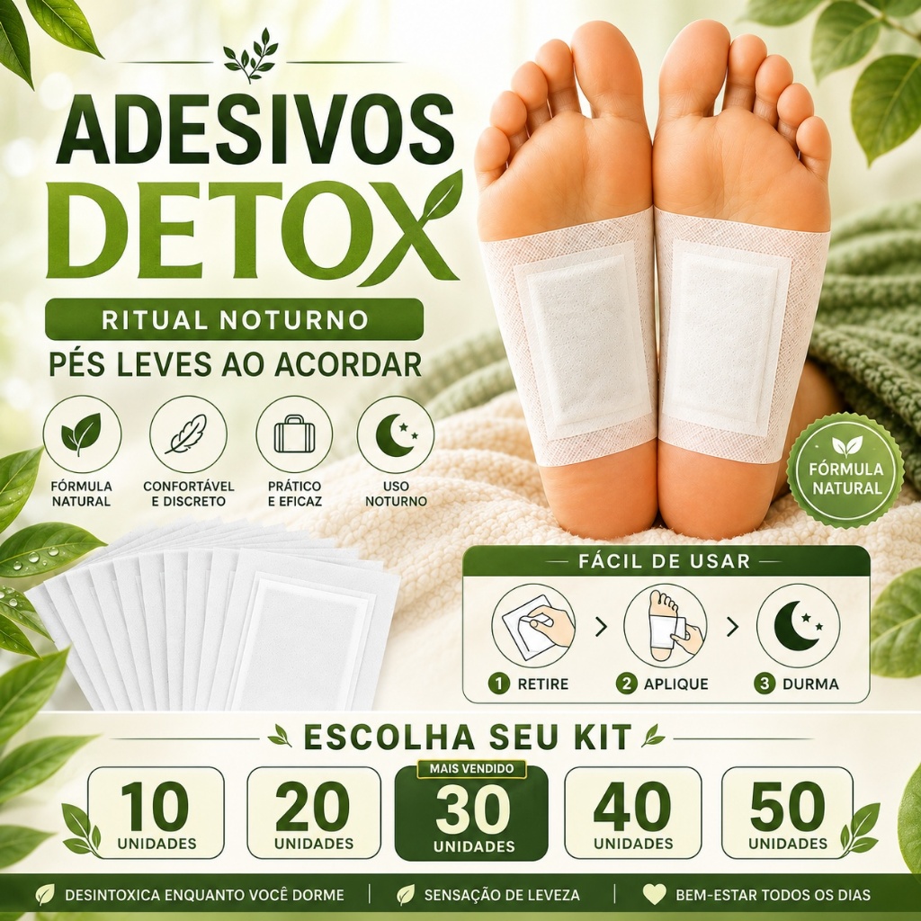 Kit Adesivos Almofadas Detox para os Pés