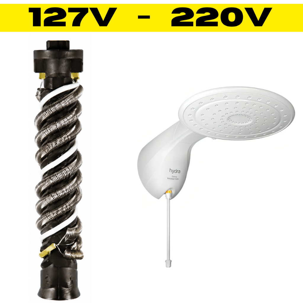 Resistência ThermoSystem Óptima Multitemperatura 8T Turbo Hydra 127v 220v 5500w 6800w 7500w