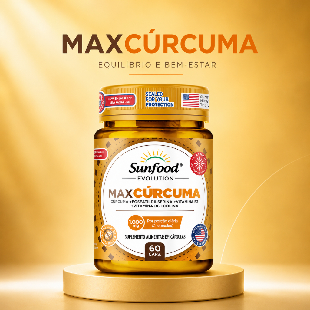 Max Cúrcuma Vitamina B6 1000mg 60 cápsulas Nature