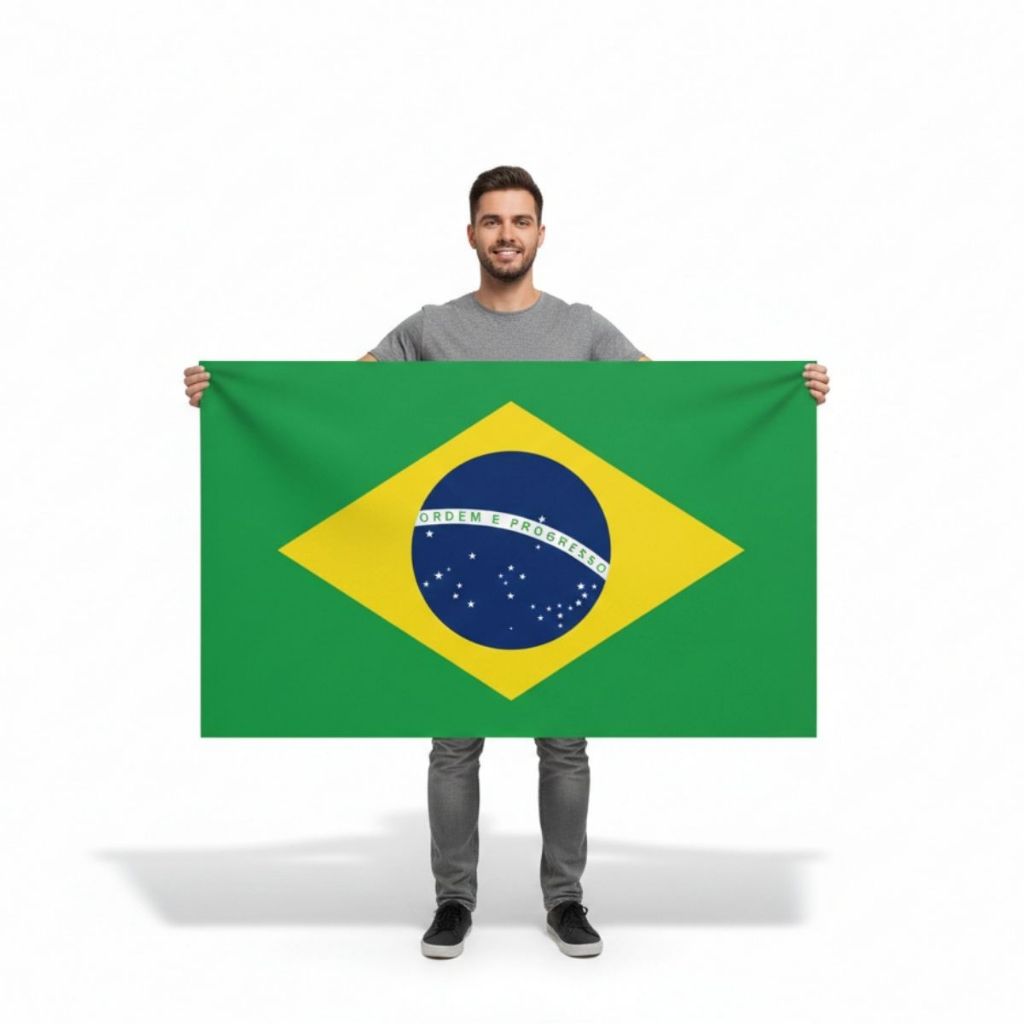 Bandeira Seleçao Brasileira Copa do Mundo 1,40x090