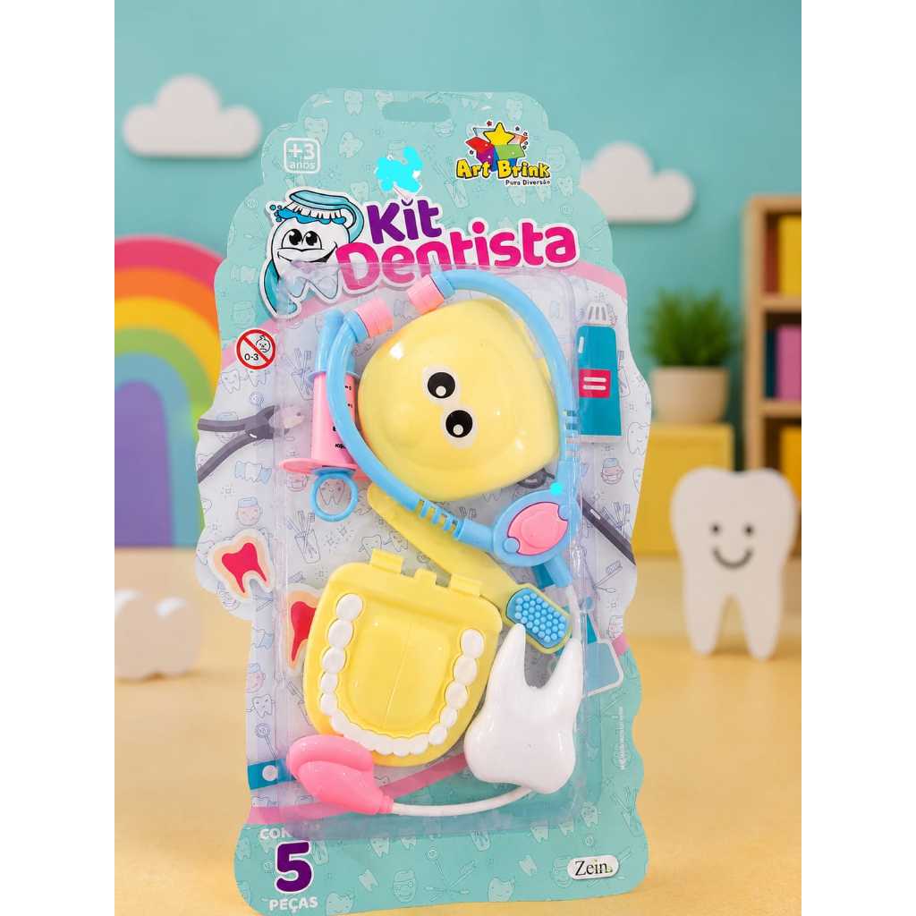Kit Dentista Infantil Brinquedo Educativo Profissional Mini Dentista Menino Menina