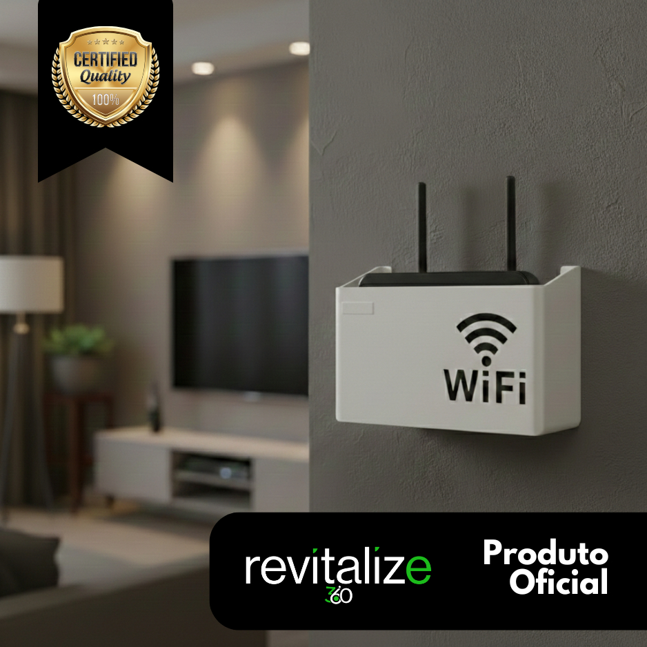 Suporte roteador modem organizador de fios Wi-fi Adesivo Multiuso Dupla Face