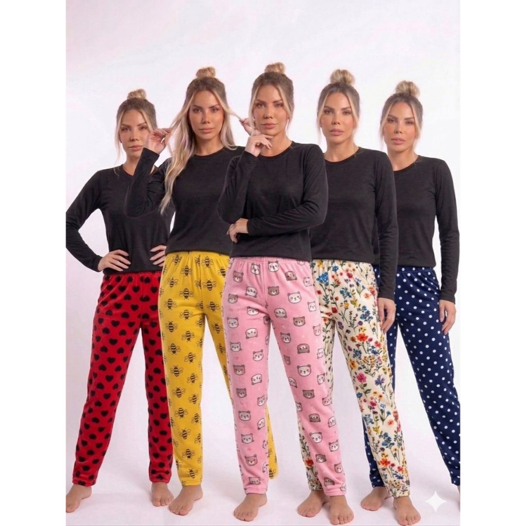 Pijama de Frio Calça e Blusa Clima Frio