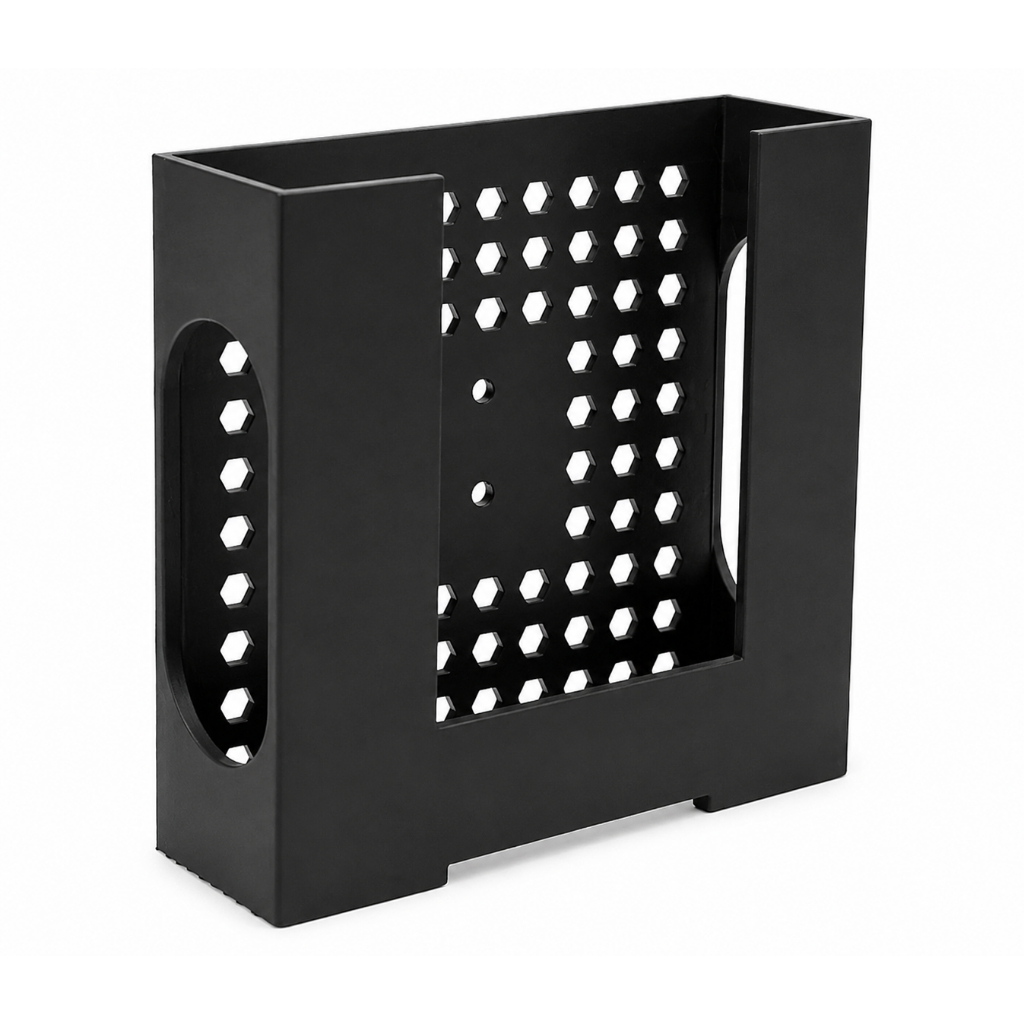 Suporte TV Box Universal De Parede Compatível com Casa Inteligente Ihome Nona - Organizador Ventilado e Discreto Preto