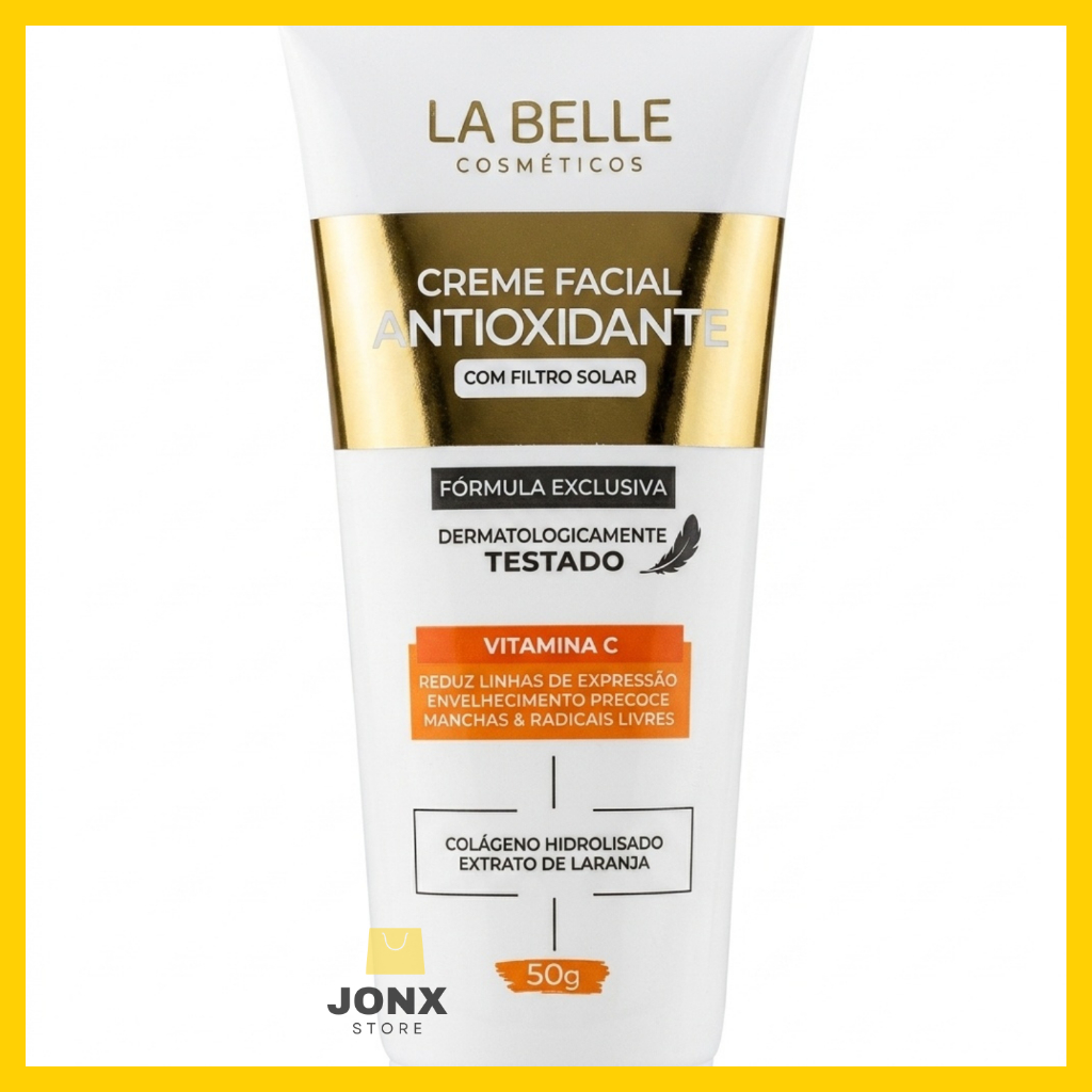 Creme Facial La Belle Paris 50g Antioxidante Com Filtro Solar Vitamina C Testado Dermatologicamente