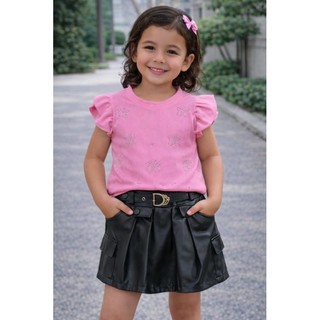 🦋✨ Blusa Borboletas com Brilho Blusa Infantil Feminina Borboletas com Brilho Delicada Menina